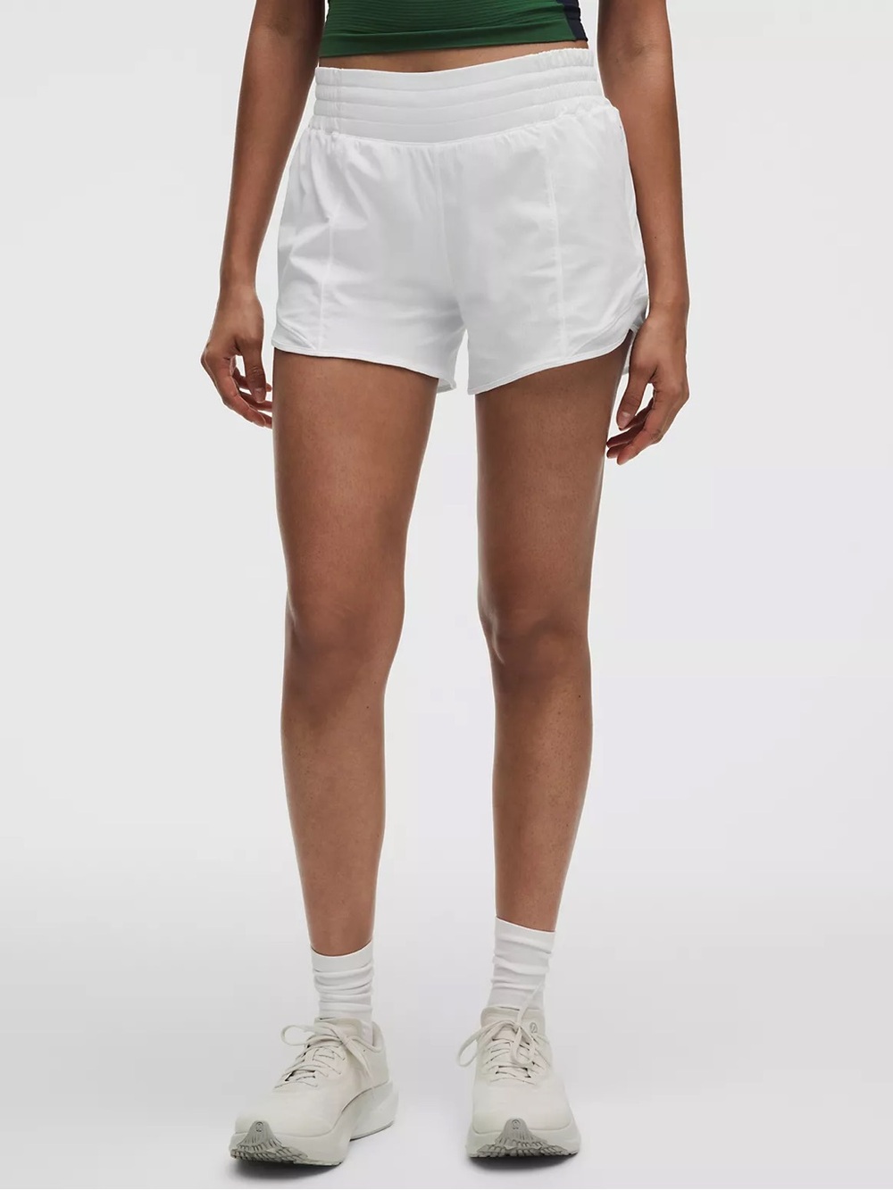 Lululemon White Hotty Hot 2.5” Athletic Running Shorts Size 8